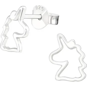 Prsten Unicorn (Jednorožci) Dětské stříbrné náušničky Jednorožec, obrys, puzetové