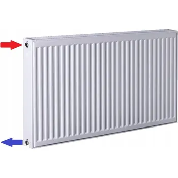 Radiátor Ocelový panelový radiátor Termoteknik bílý 1588 W 1100 x 500 mm boční připojení