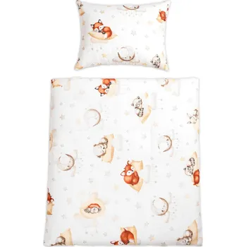 Baby Nellys Povlečení do postýlky, 2D sada - Na obláčku Velikost povlečení: 135x100, Rozměry polštáře: 40 x 60, Rozměry přikrývky: 135 x 100