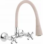 Invena Nástěnná kuchyňská baterie Roma, béžová/chromová BC-24-E3S-L