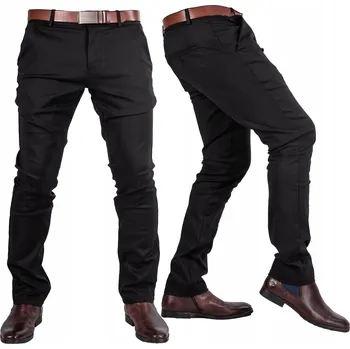Pánské kalhoty Pánské společenské kalhoty elegantní CHINOS ČERNÉ ALBERTO vel. 31