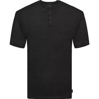 Pánská košile Velká pánská košile s krátkým rukávem na knoflíky Double TS-9053 černá (4XL)