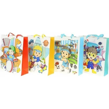 OZDOBNÁ PAPÍROVÁ TAŠKA Na Dárky Taška Na SLADKOSTI Pro Chlapce Sport