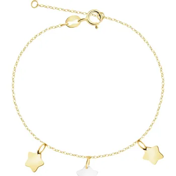 Náramek Zlatý náramek s perletí - hvězdy - AP541-8452