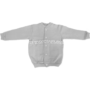 Mamatti Bavlněná dětská mikina Louka - šedá Velikost: 98 (2-3r)