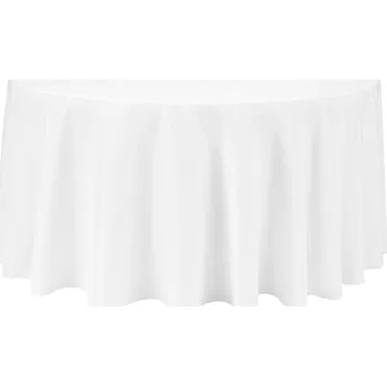 Prostěradlo Ubrus meble odnowa bílý kulatý 320 cm polyester hladký, odolný proti skvrnám