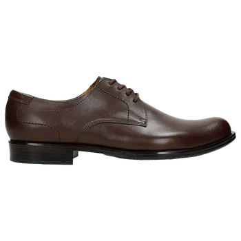 Pánské polobotky Hnědé Elegantní Pánské Kožené Polobotky Wojas 98052 44