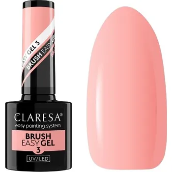 Lak na nehty CLARESA BRUSH EASY GEL GEL NA NEHTY V LAHVIČCE S ŠTĚTEČKEM 3 NUDE 5 g
