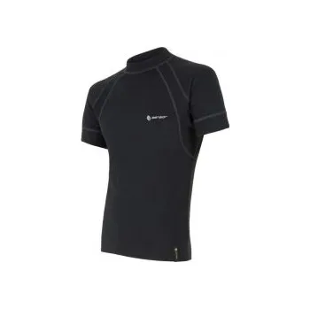 Pánské tričko SENSOR DOUBLE FACE pánské triko kr.ruk. černá XL; Černá triko