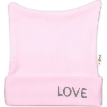 Kojenecká čepice Baby Nellys Novorozenecká čepička Baby Nellys, Love - růžová Velikost: 50 (0-1m)
