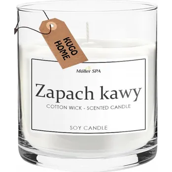 Svíčka VŮNĚ KÁVY SÓJOVÁ PŘÍRODNÍ SVÍČKA VONNÁ SVÍČKA VE SKLE KUGO HOME