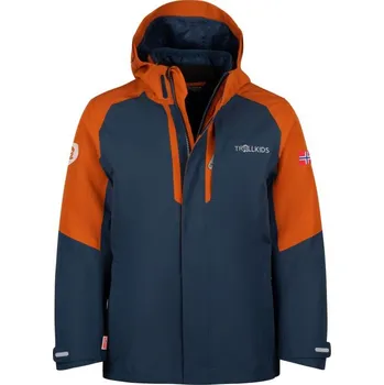 Lyžařská bunda TROLLKIDS Skanden 3in1 Jacket - cinnamon/night sky 128
