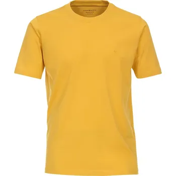 Pánské velké jednobarevné tričko Casa Moda 4200-554 žluté (6XL)