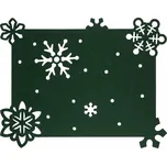 Prostírání kuchyňské Vánoční plstěné zelené 45x35cm