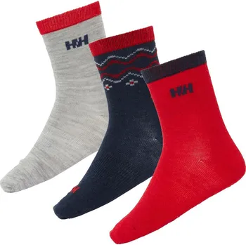 Dětské vlněné ponožky Helly Hansen Wool Socks 3-pack - grey melang velikost nohy 26-28