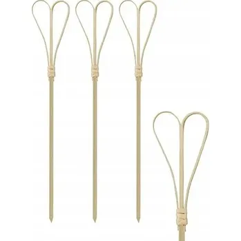 Jednorázové nádobí Špejle Papstar Srdce bambusové 18cm 100 kusů