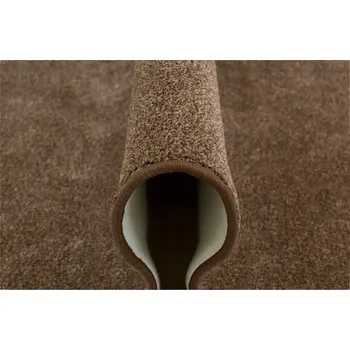 Koberec 300x300 cm MĚKKÝ HNĚDÝ KOBEREC TERMO DO LOŽNICE