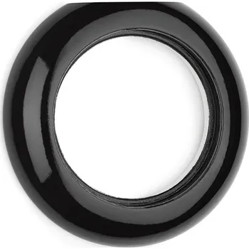 vypínač Porcelánový rámeček černý 1x zkosený DATA/TV/USB