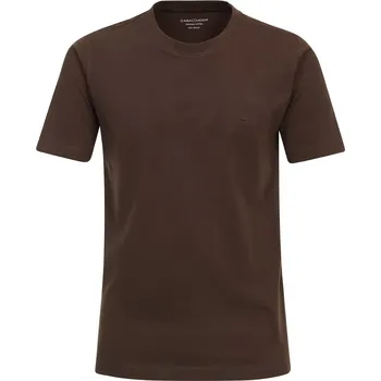 Pánské velké hladké tričko Casa Moda 4200-682 hnědé (6XL)