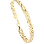 Zlatnictví Helios Výrazný zlatý náramek se zirkony