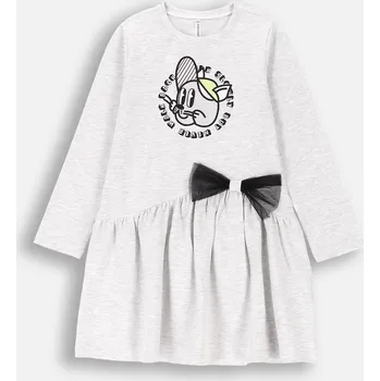 Dámské šaty Šaty pro dívku šedé s mašlí, velikost 092 Coccodrillo ZC4