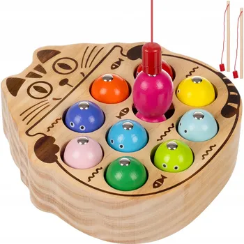 Dřevěná hračka Dřevěná hračka - Rybaření / Chytání rybiček Firma JM