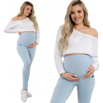 Formommy těhotenské legíny dlouhé bavlna modré velikost 5XL