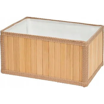 Úložný box Bambusový košík na kosmetiku, organizér do koupelny