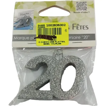 Party dekorace Narozeninová třpitivá čislice - 20 let Rozbalev(n)o