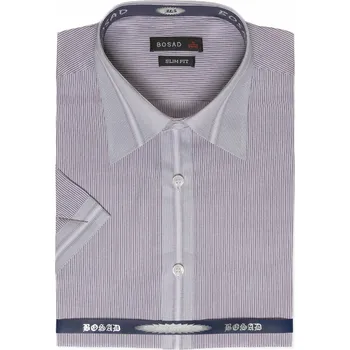 Pánská košile Megitarnow pánská košile casual s krátkým rukávem slim střih bavlna velikost 42/43