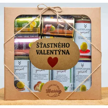 Dárková krabička VELKÁ DÁRKOVÁ SADA 9 druhů oliv Šťastného Valentýna (VELKÁ DÁRKOVÁ SADA 9 druhů oliv Šťastného Valentýna)