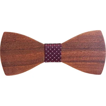 Dřevěný motýlek Denny vínový Vínová