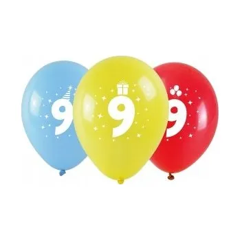 Balónek Balónky s potiskem číslic - č. 4