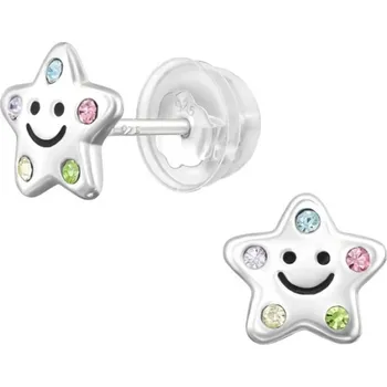 Prsten Dětské stříbrné náušničky Star Smile premium