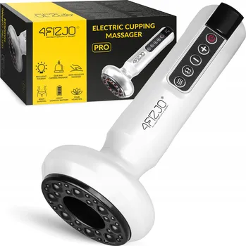 Masážní přístroj Elektrická baňka čínská 4FIZJO plastová pro masáž, bílá