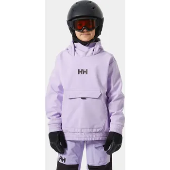 Chlapecká bunda Dětská lyžařská softshellová bunda Helly Hansen Jr Powder Softshell Hoodie - bright lavender velikost 152