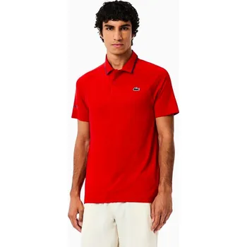 Pánské tričko Pánské tričko Lacoste Novak Djokovic Ultra-Dry Stretch Polo Red XL