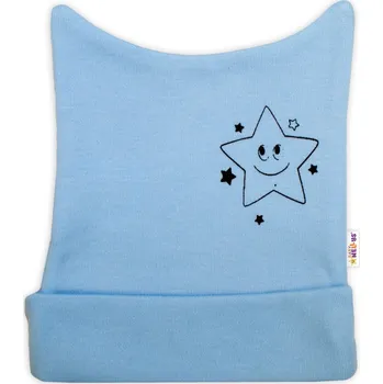 Kojenecký body Baby Nellys Novorozenecká čepička Baby Nellys, Baby Little Star - modrá Velikost: 56 (1-2m)