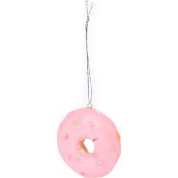 Vánoční dekorace OZDOBNÁ VÁNOČNÍ CUKROVINKOVÁ ZÁVĚSKA VÁNOČNÍ KOULE DONUT (KOBLIHA)