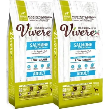 Krmivo pro psa Vivere Adult Salmon 2 x 12 kg