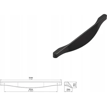 Nábytkové kování Nábytková úchytka SIRO 2356-185ZN16 antracit , lesklá