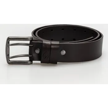 Opasek Volcom Two Spike Leather (brown) 34, černá