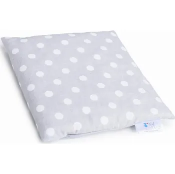 Polštář BocioLand Velký nahřívací polštářek s třešňovými pecičkami - Puntíky v šedé