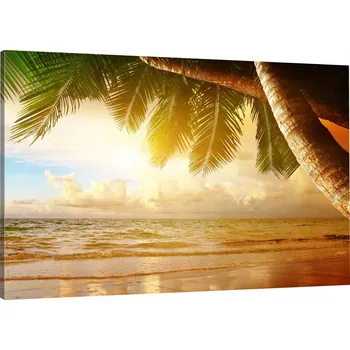 Obraz OBRAZ NA PLÁTNĚ POD PALMOU NA PLÁŽI 70x50 800 WZ
