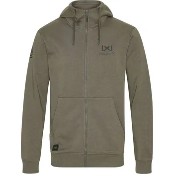 Pánská mikina Mikina klokanka na zip WX URBAN zelené logo ZELENÁ vel.L