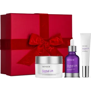 Pleťový krém Skeyndor Global Lift liftingový krém pro smíšenou pleť 50 ml + liftingové pleťové sérum 30 ml + oční krém 15 ml dárková sada