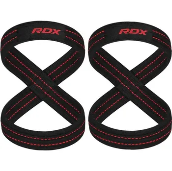 Fitness rukavice Vzpěračské trhačky RDX W8 "osmička" červené L