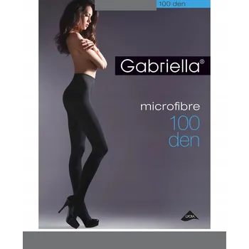 Dámské punčochy Punčocháče hladké Gabriella Microfibre 100 den 100den šedé Grafit velikost 3