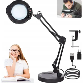 Lupa Skládací lupa pro údržbářské práce s ochranou očí a stolní lampou