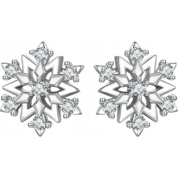 Náušnice Náušnice VLOČKA stříbro 925 s krystaly